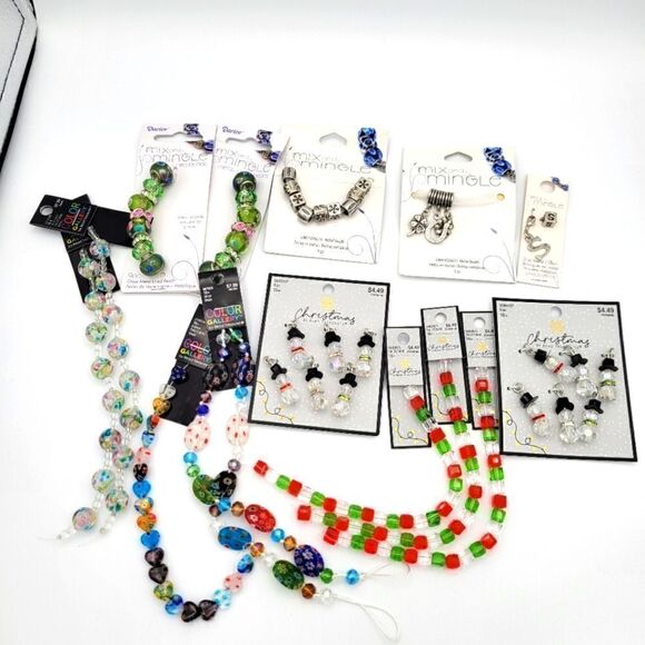 New High Quality Art Glass & Metal Beads Assorted Lot - Picture 1 of 14